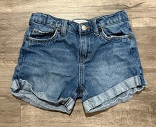 Levi Strauss  Co Kids Girls Denim Jean Shorts Size 8 Adjustable Waist