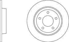 Solid Brake Discs and Pads Rear Proformer PBD8625+PBP7041 fits MAZDA 5