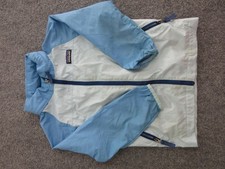 Patagonia Jacket Kids 4T Blue Colorblock Hooded Windbreaker Zip STY61415SP22