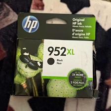 HP 952XL Genuine/Original Black Inkjet Ink Cartridge, Compatible For HP