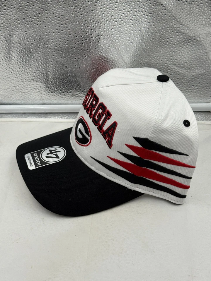 Georgia Bulldogs NCAA '47 Brand White TT Diamond Hitch Snapback Adjustable Hat - Image 2 of 4