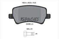 Bremsbelagsatz Scheibenbremse Pagid T1658N FüR Ford MAX WA6 Galaxy 2 VAN MK Tdci