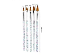 4pc Nail Art Brush Set with Tweezers