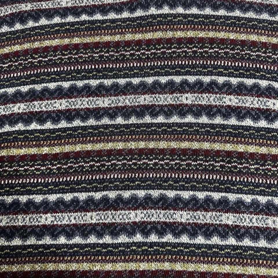 Vintage Fair Isle Nordic Sweater Mens Large Tall St Johns Bay Henley Button USA - Image 4 of 4