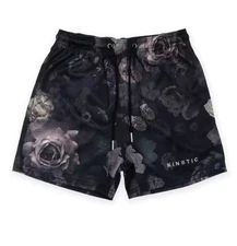 Eric Emanuel Style Kinetic "LIFE OF A DARK ROSE" Logo Mesh Shorts - Beach, Gym