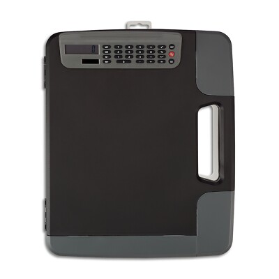 Staples Portable Clipboard with Calculator Hvy Duty Black 14 3/8 x 12 x 1 5/8