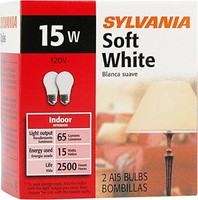 Sylvania Soft White Light Bulb 15 Watt 2 Ea (pack Of 3) on sale Sylvania Soft White Light Bulb 15 Watt 2 Ea (pack Of 3) on sale