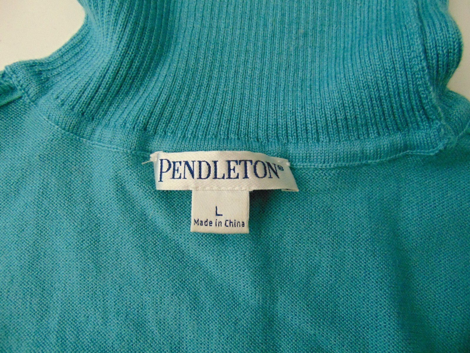Pendleton turqoise 100% merino wool pullover turt… - image 12