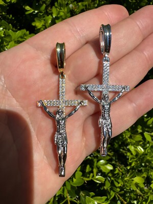 アクセサリー vintage silver925 Jesus cross necklace Real Iced Hip Hop Jesus On Cross Pendant - Real 925 Silver 2