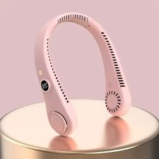 Mini Neck Fan Portable Hanging USB Rechargeable Bladeless Personal Cooling Fan