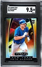 2019 Panini Titan #1 Pete Alonso HOLO SILVER PRIZM SGC 9.5 MINT+ RC