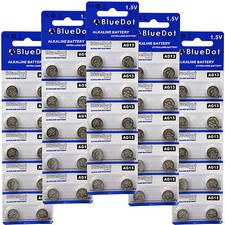 Lot of 50 New BlueDot Trading Alkaline Coin Battery AG13 A76 LR1154 SR44
