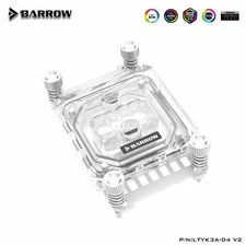 Barrow CPU Copper Water Block for AMD RYZEN 3 5 7 9 AM4 AM5 LTYK3A-04 V2 White