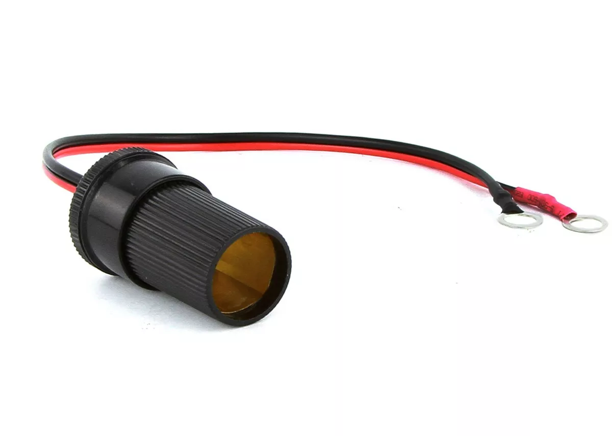 INLINE CIGARETTE LIGHTER SOCKET TO RING TERMINALS 12VDC POWER