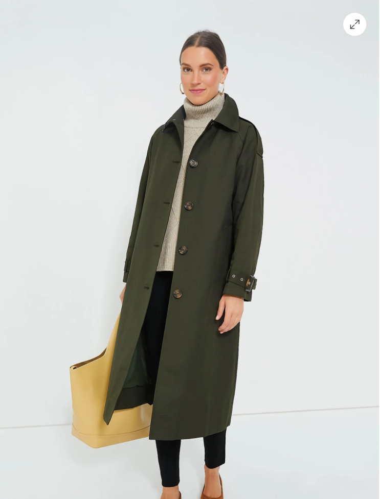 Sage ~BARBOUR MARIE LONGLINE SHOWERPROOF TRENCH JACKET MSRP$525