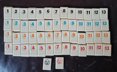 RUMMIKUB KLASSISCHE ERSATZFLIESEN - GROSSE GRÖSSE - VERSCHIEDENE ZAHLEN UND FARBEN