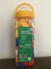 Sealed EDX Cuisenaire Part 4414B Old Plastic Pattern Blocks Set 250 School Educa