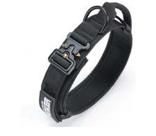 Tactical Dog Collar Nylon Tactical Training Military Heavy Duty Metal Buckle -L