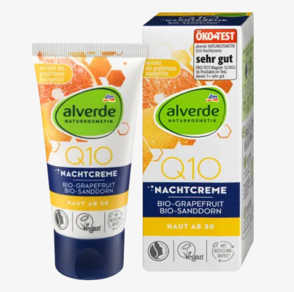 Crema de noche anti envejecimiento, Q10, 50 ml