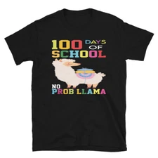 100 Days Of School No Prob Llama Unisex T-Shirt