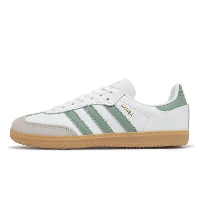 adidas Originals Samba OG C White Silver Green Gum Kids Preschool