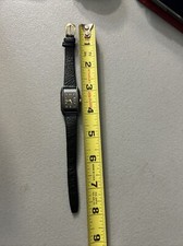 VINTAGE Rare Ladies Quemex VIP Quartz Watch Water Resist NEW BATTERY 2 Diamonds