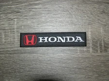 Honda Motorsports Racing Car Red & Black Embroidered Iron On Patch 5" x 1"