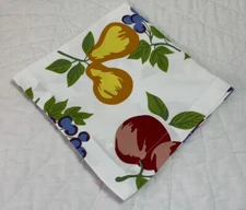 Large Dinner Napkin, Fruit, Berries, Leaves, Corelle, Cotton