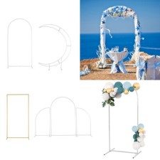 Large Wedding Arch Frame Background Flowers Balloons Stand Base Metal Moongate