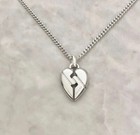 Gucci Sterling Silver925 Heart Knot Pendant Necklace No Box Used
