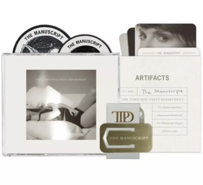 Taylor Swift Tortured Poets Collectors Edition Deluxe CD + Bonus The Manuscript