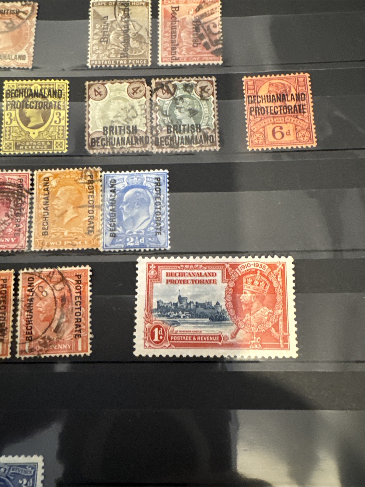 Stamp Collection Commonwealth Africa/ Bechuanaland Vintage Used And