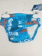 Baby BanZ UV Swim Diaper - Blue Graffiti Design, 3-6 Months NEW