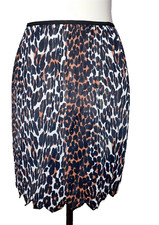 Vtg 100 Nylon Half Slip Brown Black Animal Print Petite M Waist 27 - 29 Unique