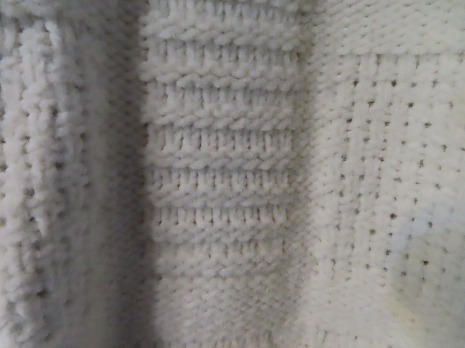 LuLu's Cable Knit Cream Poly Patchwork Look Long … - image 3