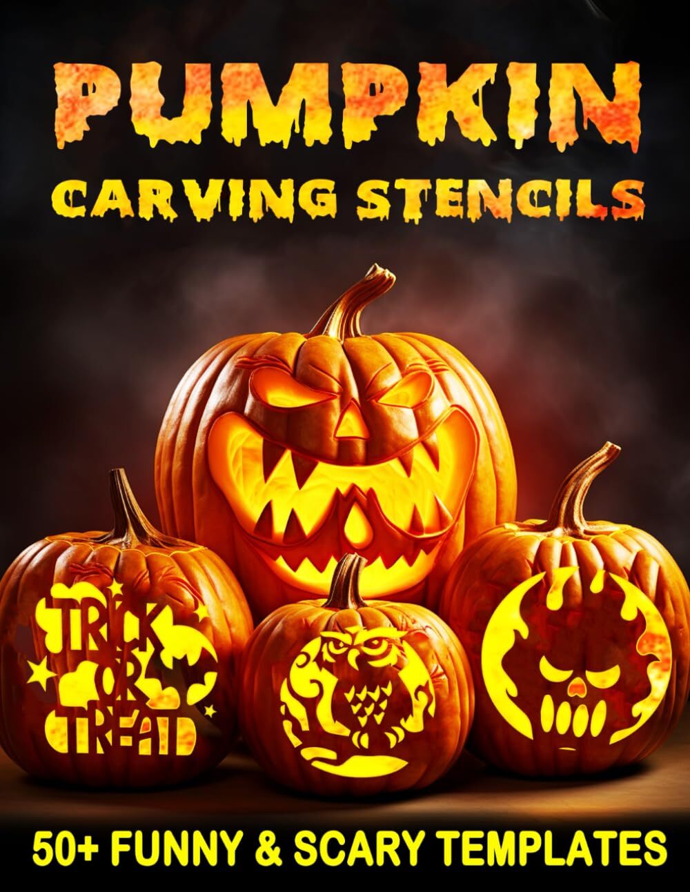 Pumpkin Carving Stencils: +50 Funny & Scary Halloween Patterns Templates for Car