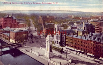LOOKING WEST OVER CLINTON SQUARE, SYRACUSE, NY 1917