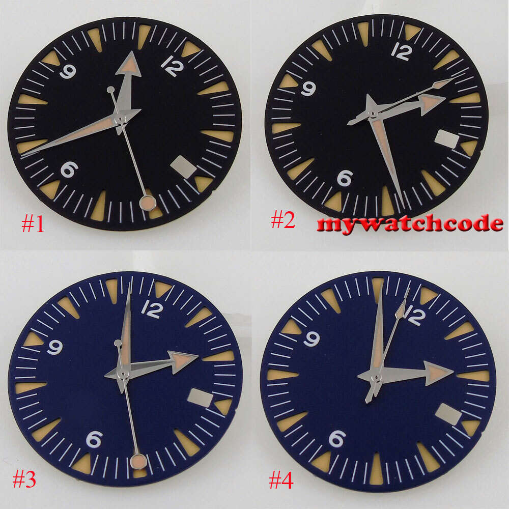 31mm blue black sandwich Watch Dial for Japan NH35 NH36 Movement