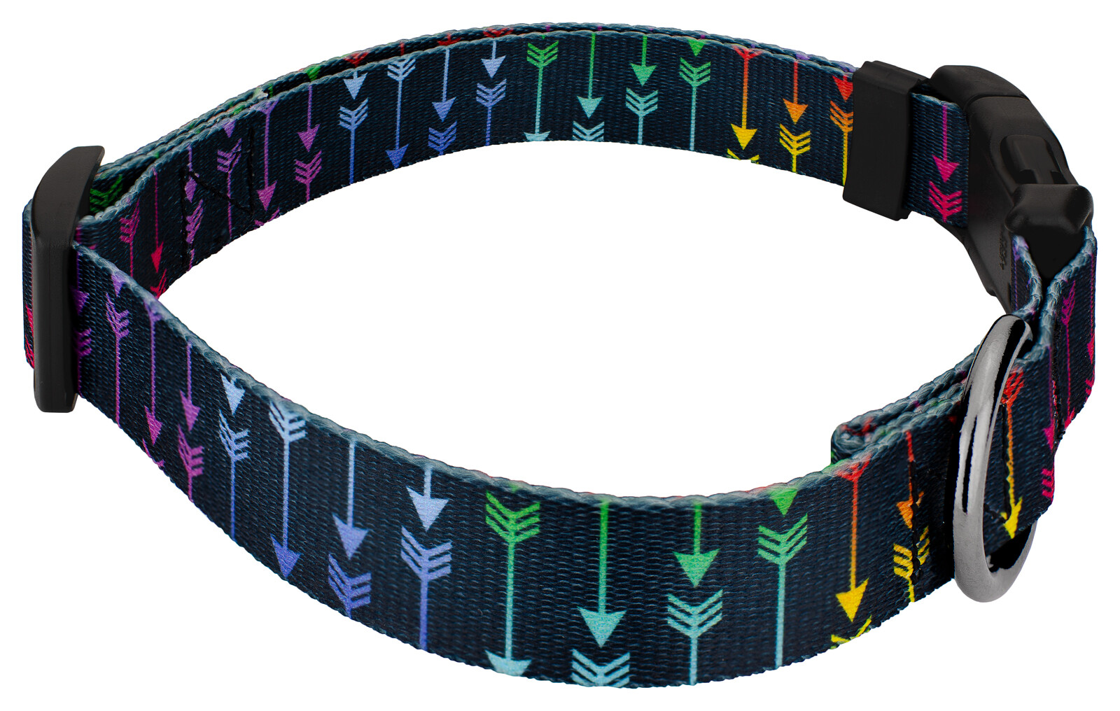 Country Brook Petz® Gunmetal Deluxe Colorful Arrows Dog Collar U.S.A