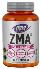 NOW Foods ZMA 90 Caps Zinc Magnesium Vitamin B6 Muscle Recovery & Sleep 06/26EX