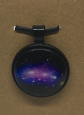 Galaxy Round Glass Dome Cabochons 1" Black Bezel Pendant New Free Ship 534