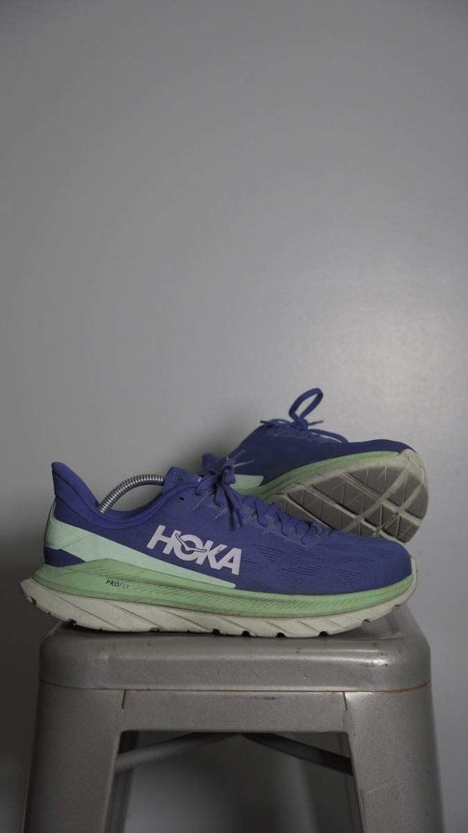 HOKA ONE ONE Mach 4 Running Shoes - Dazzling Blue/Green Ash  display picture 1