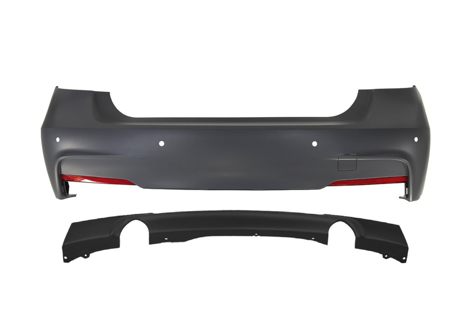 For 2012-2018 BMW 3 Series F30 F31 M Sport Bumper Matte Black Rear Diffuser Lip