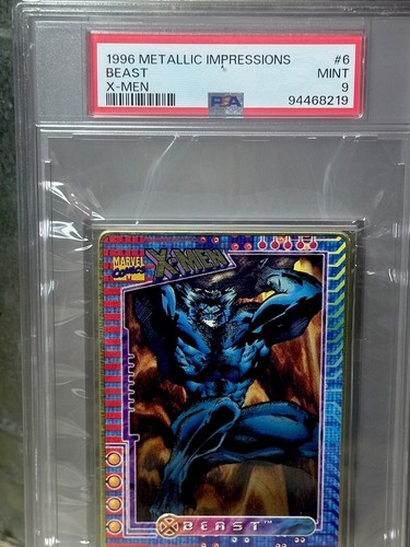 Beast PSA GRADED POP 1 🔥 1996 Marvel Metallic Impressions X-Men NEW THICK SLAB - Picture 4 of 12