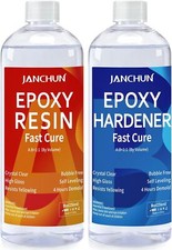 16oz Premium Clear Epoxy Resin Kit Casting and 8 Fl Oz Pack of 2 , clear