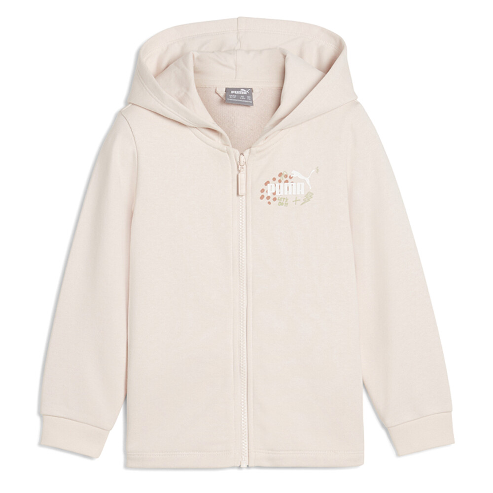 Puma Essentials + Толстовка с капюшоном Fc FullZip для маленьких девочек, размер 6, Повседневная спортивная верхняя одежда