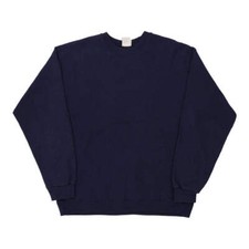 Hanes Sweatshirt - Medium Navy Cotton Blend