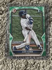 2023 BOWMAN PROSPECT PAPER 1ST GREEN PATTERN KC ROYALS JUAN OLMOS /99 #BP-136