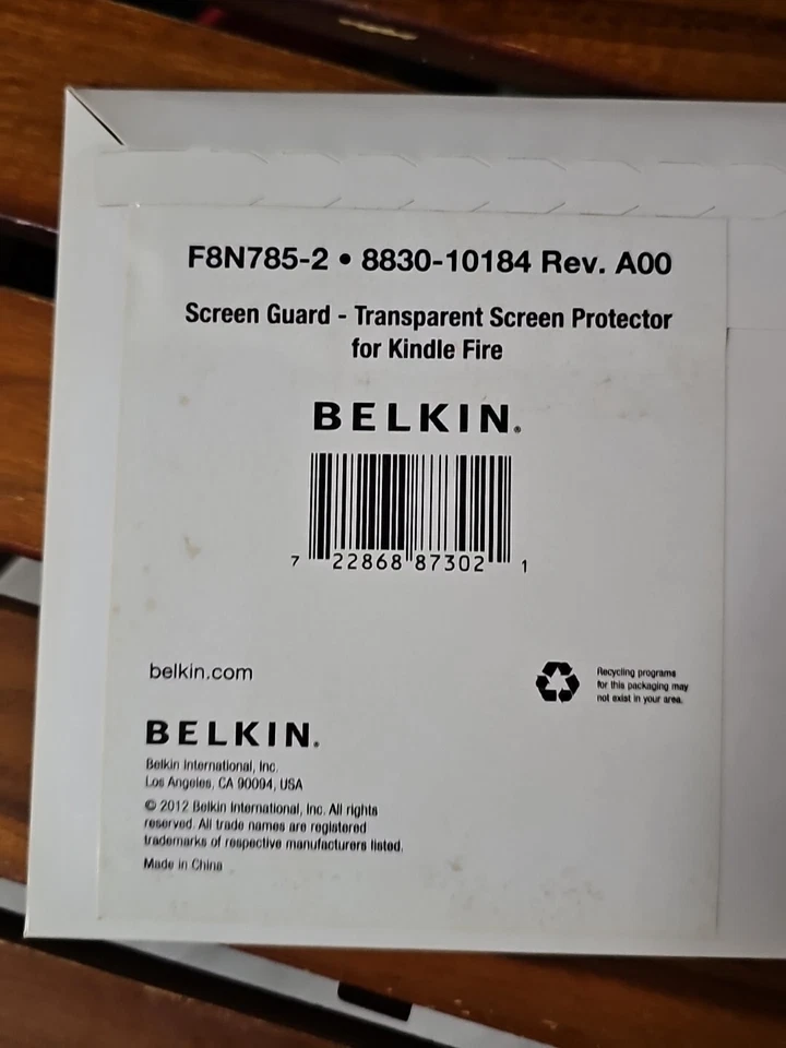 Belkin Screen Guard for Kindle Fire HD 8.9" Transparent TrueClear 2 Pack NEW - Image 3 of 3