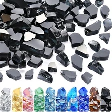 1/2 Inch Fire Glass Reflective Tempered Fireglass Cut Crushed FireGlass for F...